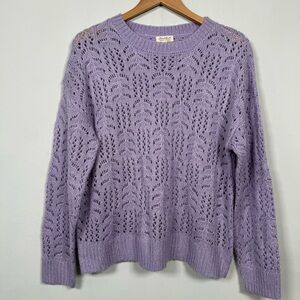 Lavender Knit Women's Sweater, Size XL
